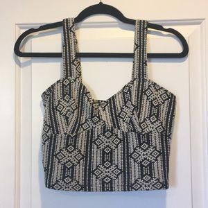 Black & White Crop Top